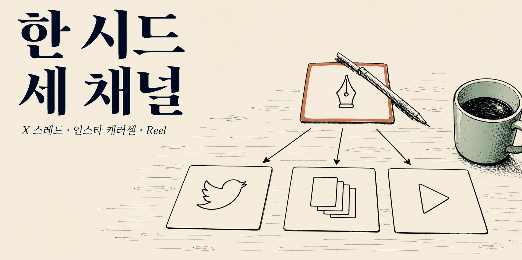 X AI 인스타 분기 — 한 시드로 X 스레드·인스타 캐러셀·릴 채우는 7단계 워크플로 — 크리에이터 완전정복