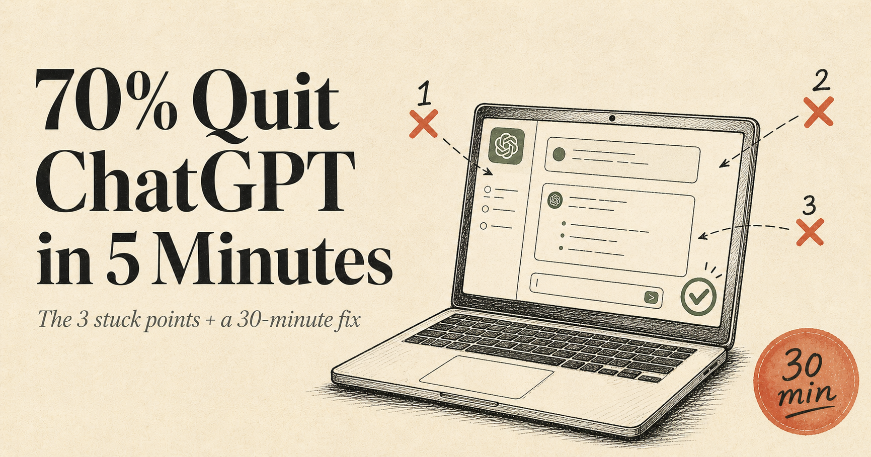 ChatGPT First 5 Minutes — AI Beginner 30-Minute Workflow — Creator Jungbok